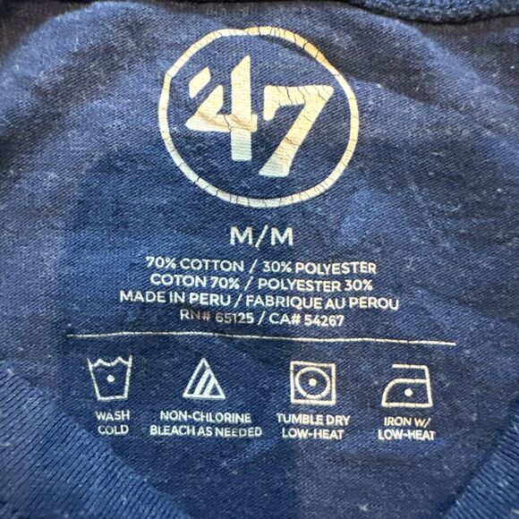 ‘47 Men’s New York Giants Imprint Club Royal Blue Logo Jersey Shirt Medium M NFL - Picture 7 of 9